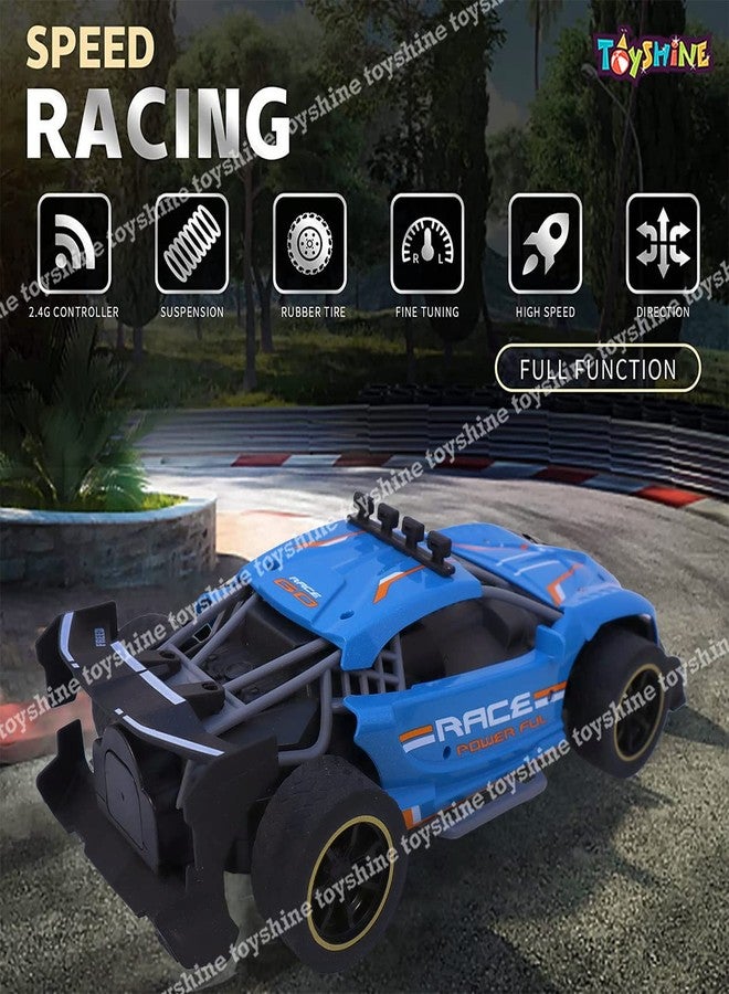 توي شاين سيارة سباق توي شاين بمقياس 1:16، سيارة رياضية فائقة تعمل بجهاز تحكم عن بعد، مزودة بإطارات مطاطية، وجهاز تحكم عن بعد بمقبض، وهيكل نحيف، وقابلة لإعادة الشحن، لون أزرق - Image 2